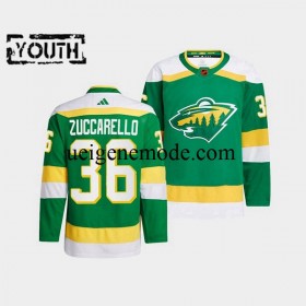 Kinder Minnesota Wild Eishockey Trikot Mats Zuccarello 36 Adidas 2022-2023 Reverse Retro Grün Authentic